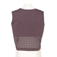 Marithé + François Girbaud Vintage aubergine purple 2000s cut-out top