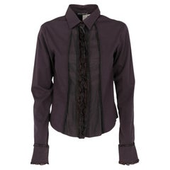 Marithé + François Girbaud Vintage aubergine purple 2000s slim fit shirt