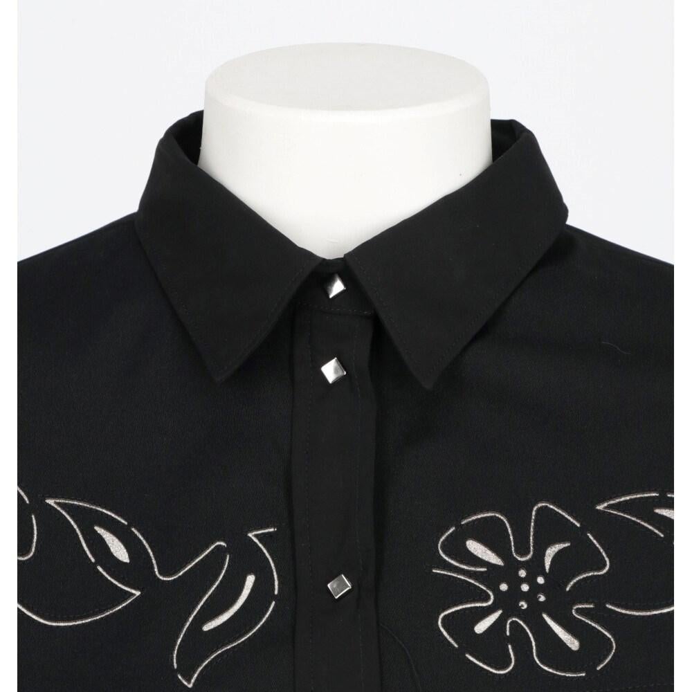 Women's Marithé + François Girbaud Vintage black 2000s slim fit shirt