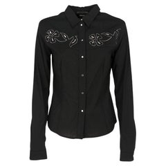 Marithé + François Girbaud Vintage black 2000s slim fit shirt