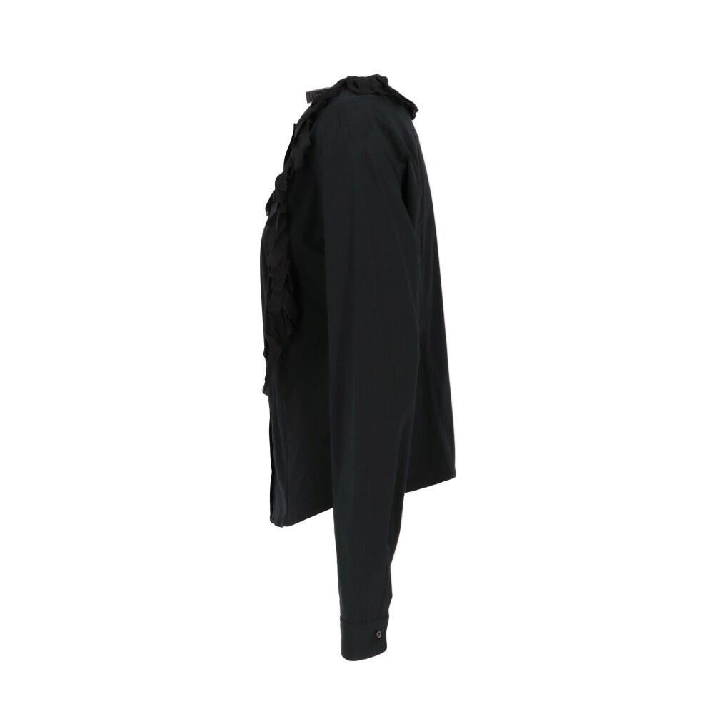 Marithé + François Girbaud Vintage black cotton 2000s blouse In Excellent Condition In Lugo (RA), IT