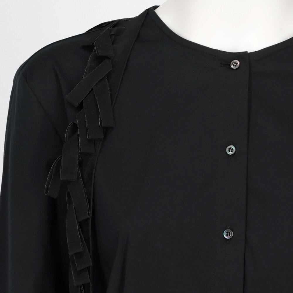Women's Marithé + François Girbaud Vintage black cotton 2000s blouse For Sale