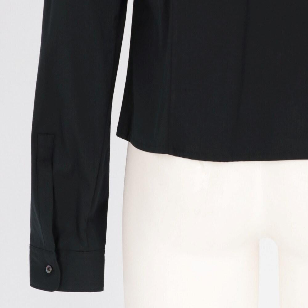 Marithé + François Girbaud Vintage black cotton 2000s blouse For Sale 2