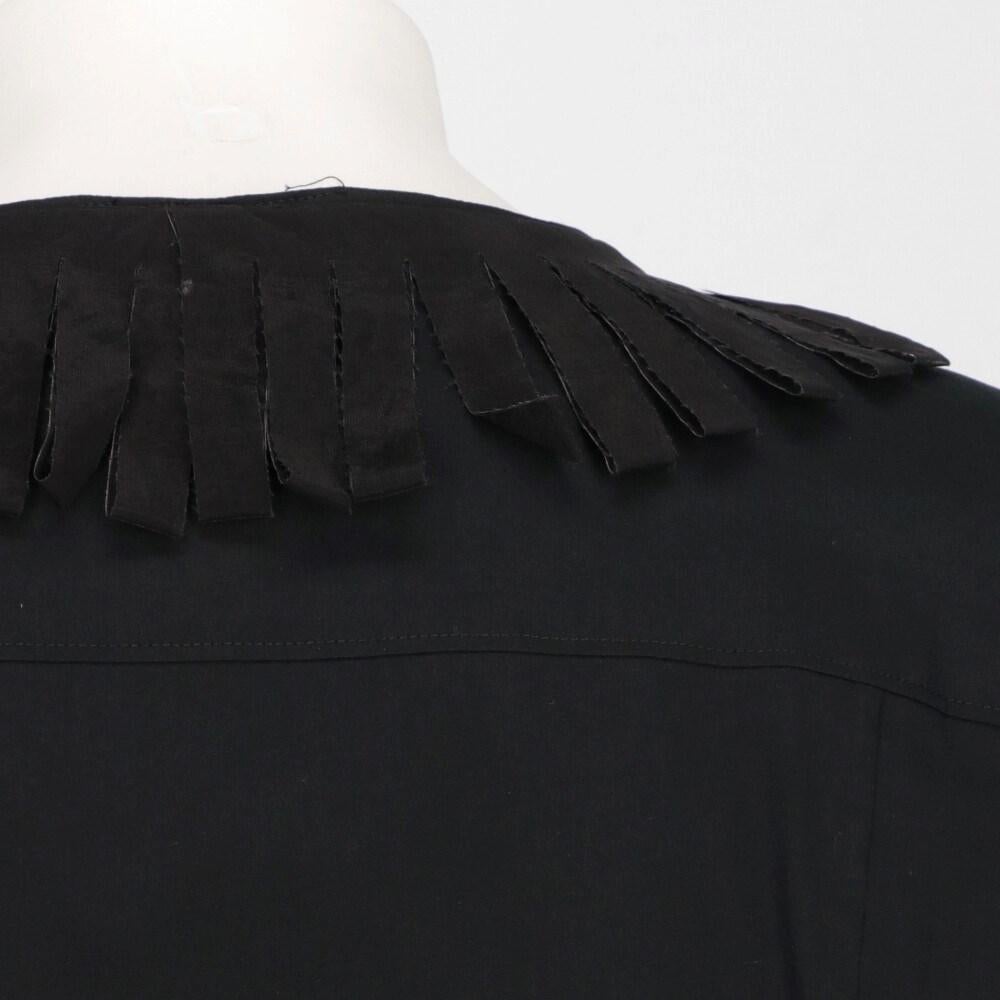 Marithé + François Girbaud Vintage black cotton 2000s blouse For Sale 4