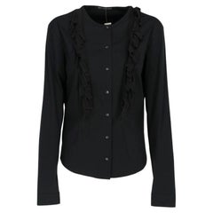 Marithé + François Girbaud Vintage black cotton 2000s blouse