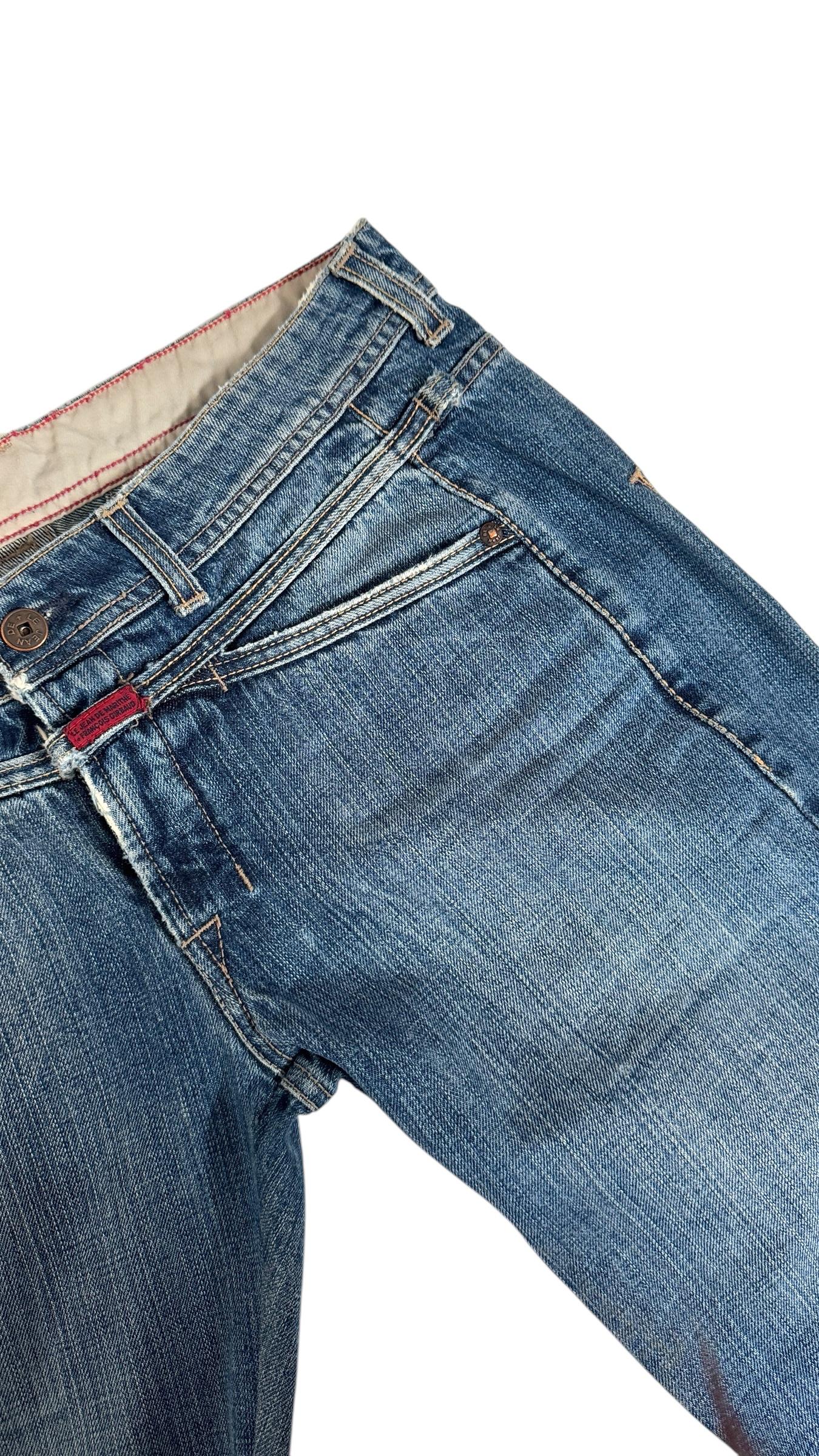 Marithé + François Girbaud Vintage Distressed Skinny Jeans - No import duty! For Sale 2