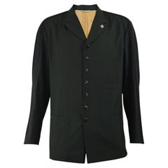 Marithe & Francois Girbaud Vintage Mens Dark Green Msh Sleeve Blazer Jacket