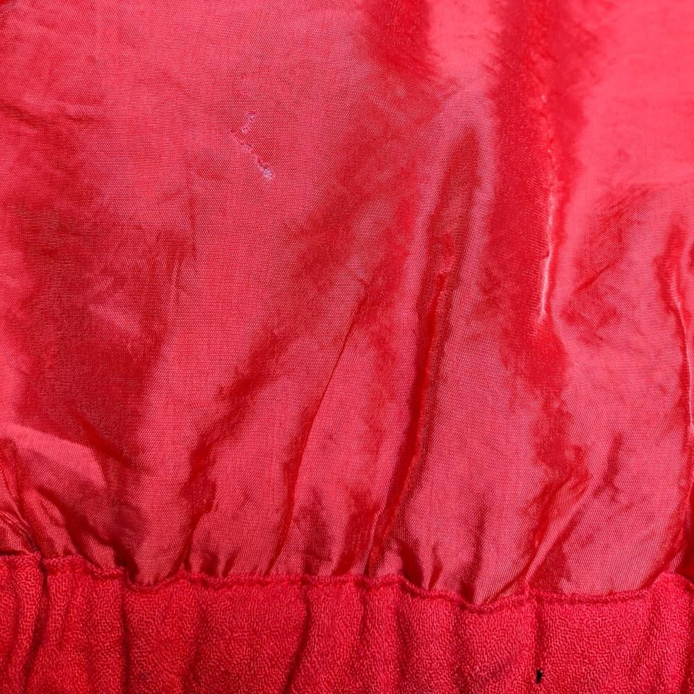 Marithé + François Girbaud Vintage red rough wool 2000s crop jacket For Sale 5