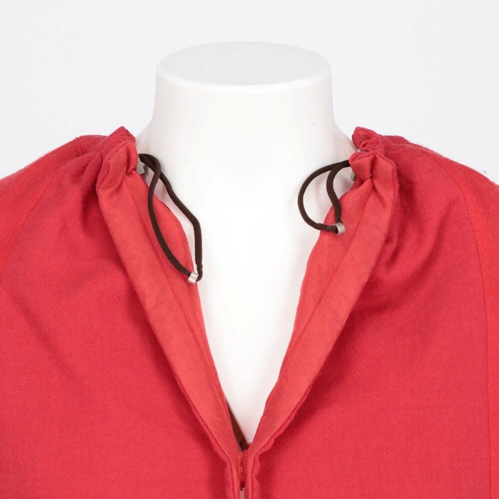 Women's Marithé + François Girbaud Vintage red rough wool 2000s crop jacket For Sale