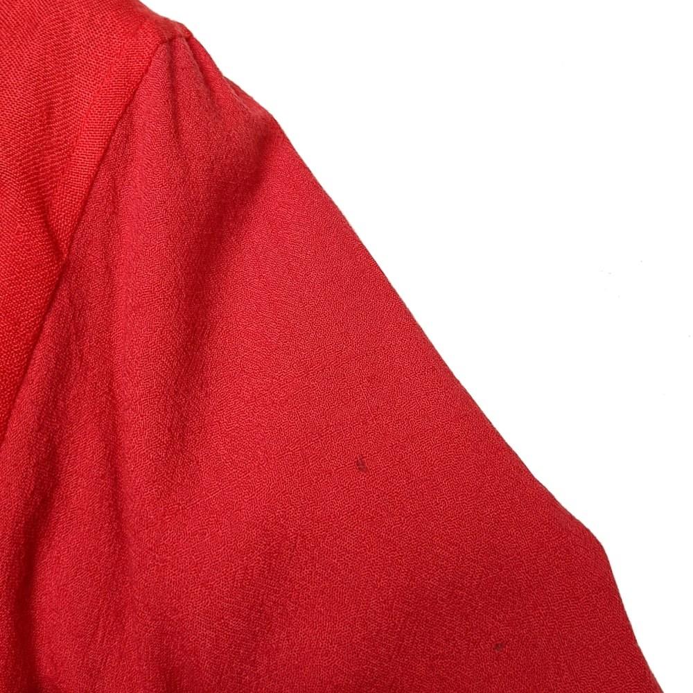 Marithé + François Girbaud Vintage red rough wool 2000s crop jacket For Sale 4