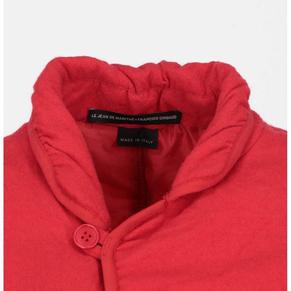 Marithé + François Girbaud Vintage red rough wool 2000s jacket For Sale 2