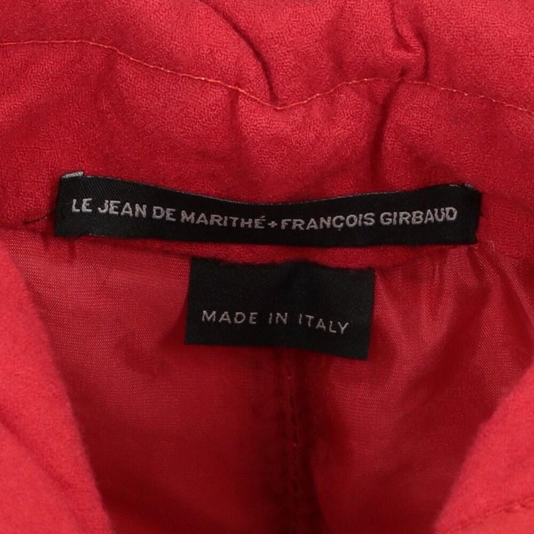 Marithé + François Girbaud Vintage red rough wool 2000s jacket For Sale ...