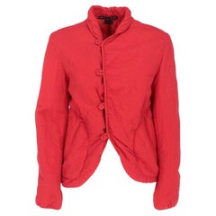 Marithé + François Girbaud Vintage red rough wool 2000s jacket