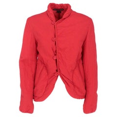 Marithé + François Girbaud Vintage red rough wool 2000s jacket