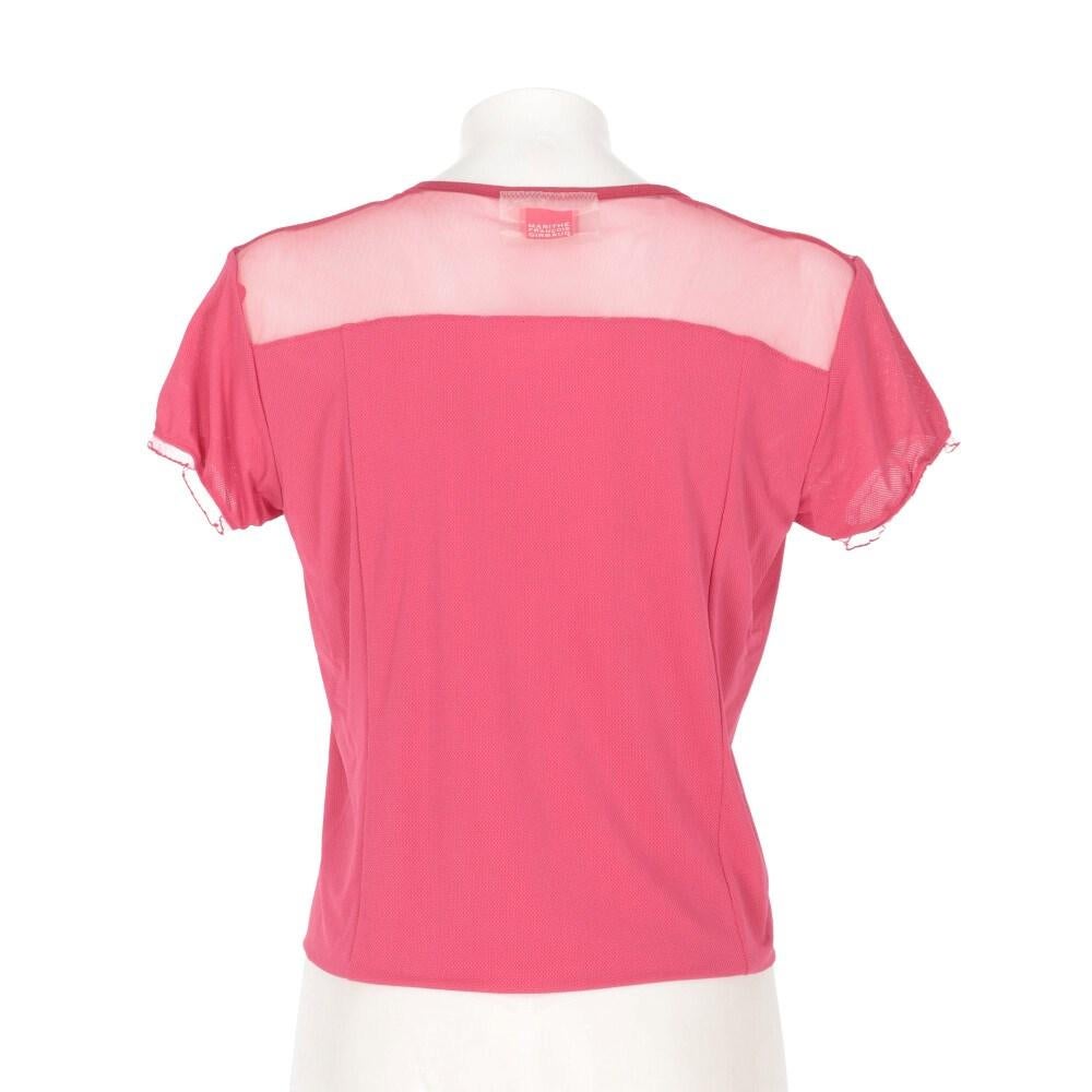 Marithé + François Girbaud strawberry tone 2000s short-sleeved elasticated mesh top. Round neckline, net inserts and gathered sleeves.

Size: 46 IT

Flat measurements
Length: 51 cm
Bust: 45 cm
Sleeves: 14 cm
Shoulders: 39 cm

Product code: