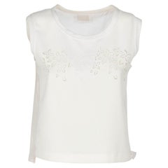 Marithé + François Girbaud Vintage white 2000s sleeveless cut-out top