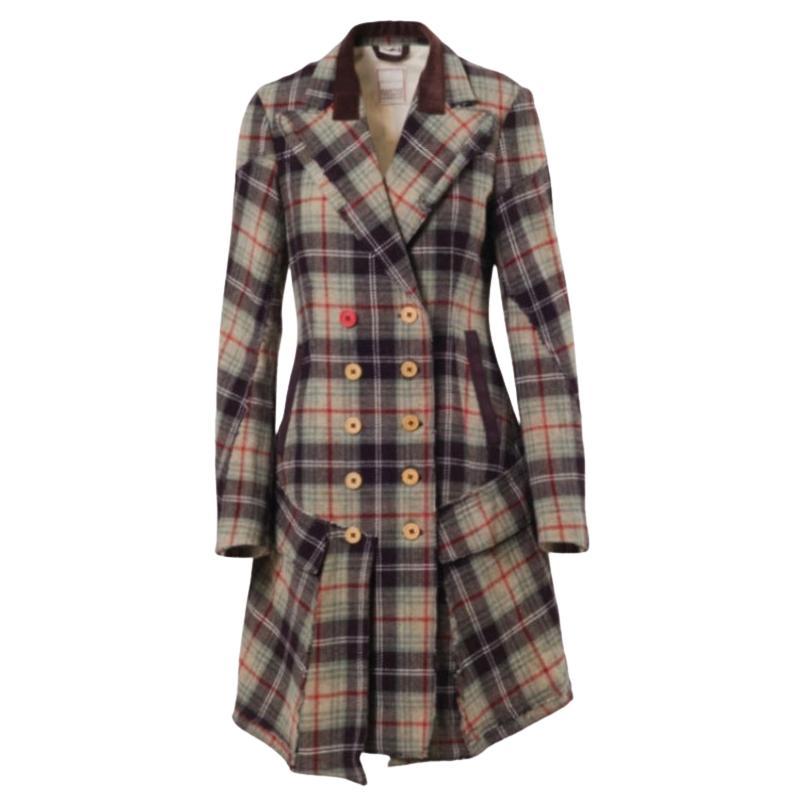 Marithé 
François Girbaud Women’s Double-Breasted Plaid Coat For Sale