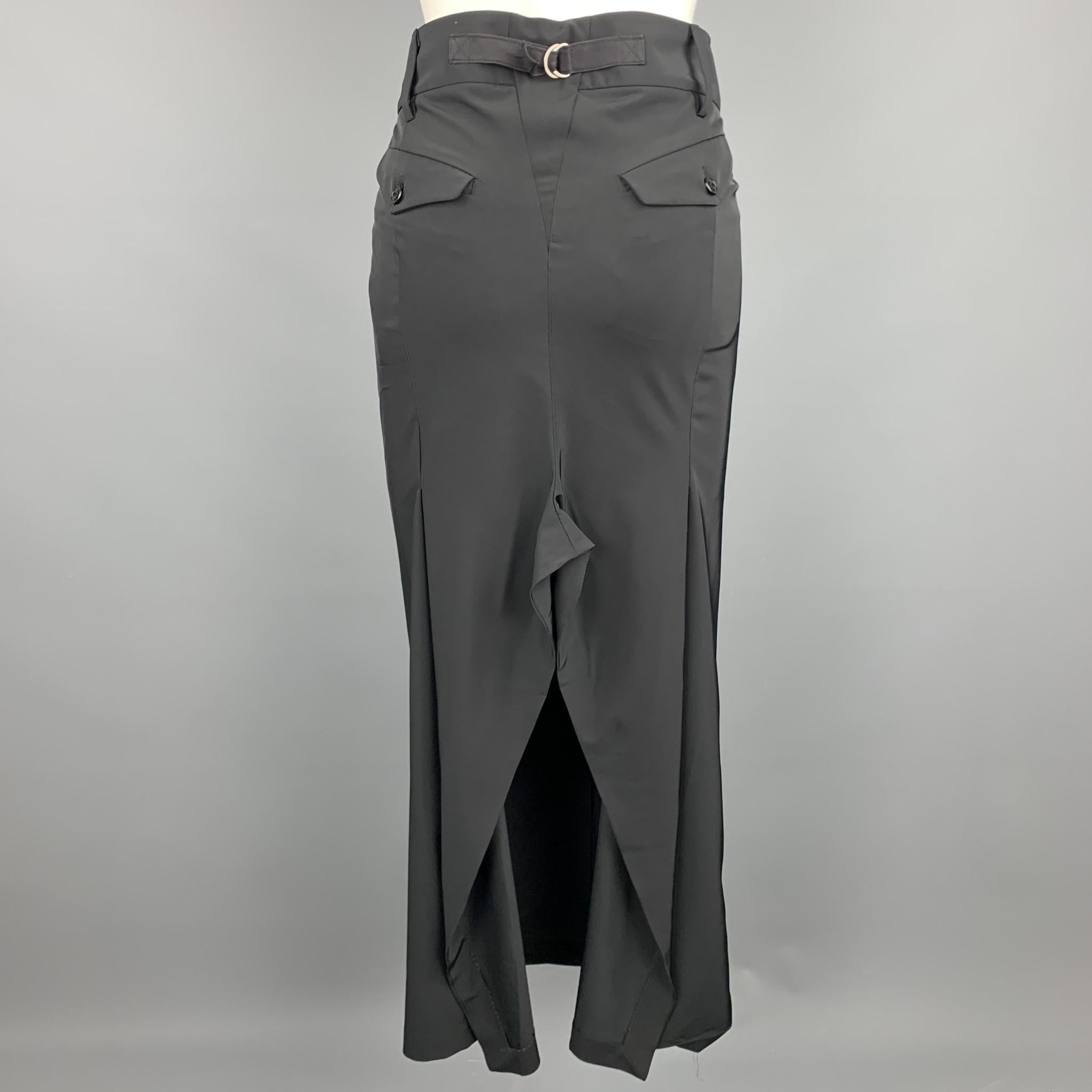 MARITHE+FRANCOIS GIRBAUD Size 27 Black Polyester Blend Skirt In New Condition In San Francisco, CA