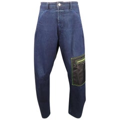 MARITHE+FRANCOIS GIRBAUD Size 30 Navy Denim 
NyLon Zip