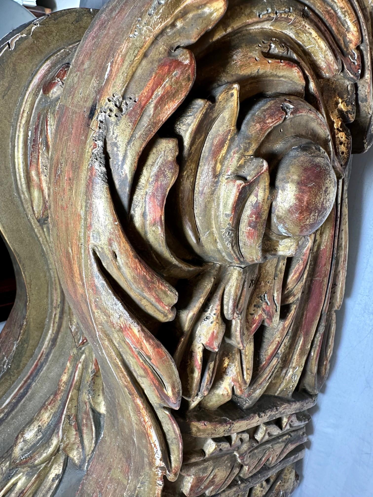 Maritime Antique Carved and Gilded Ships Billet Head. For Sale 5