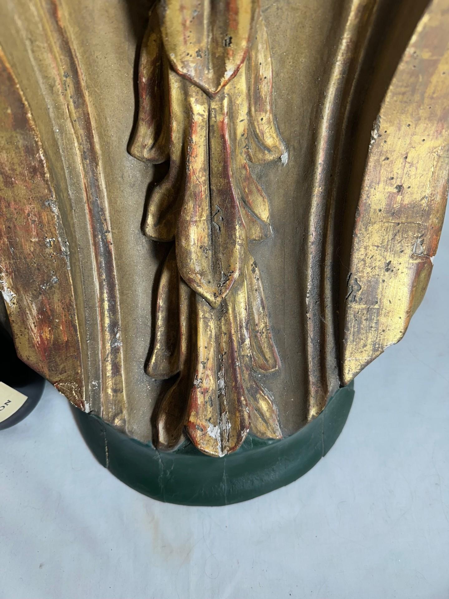 French Maritime Antique Carved and Gilded Ships Billet Head. For Sale