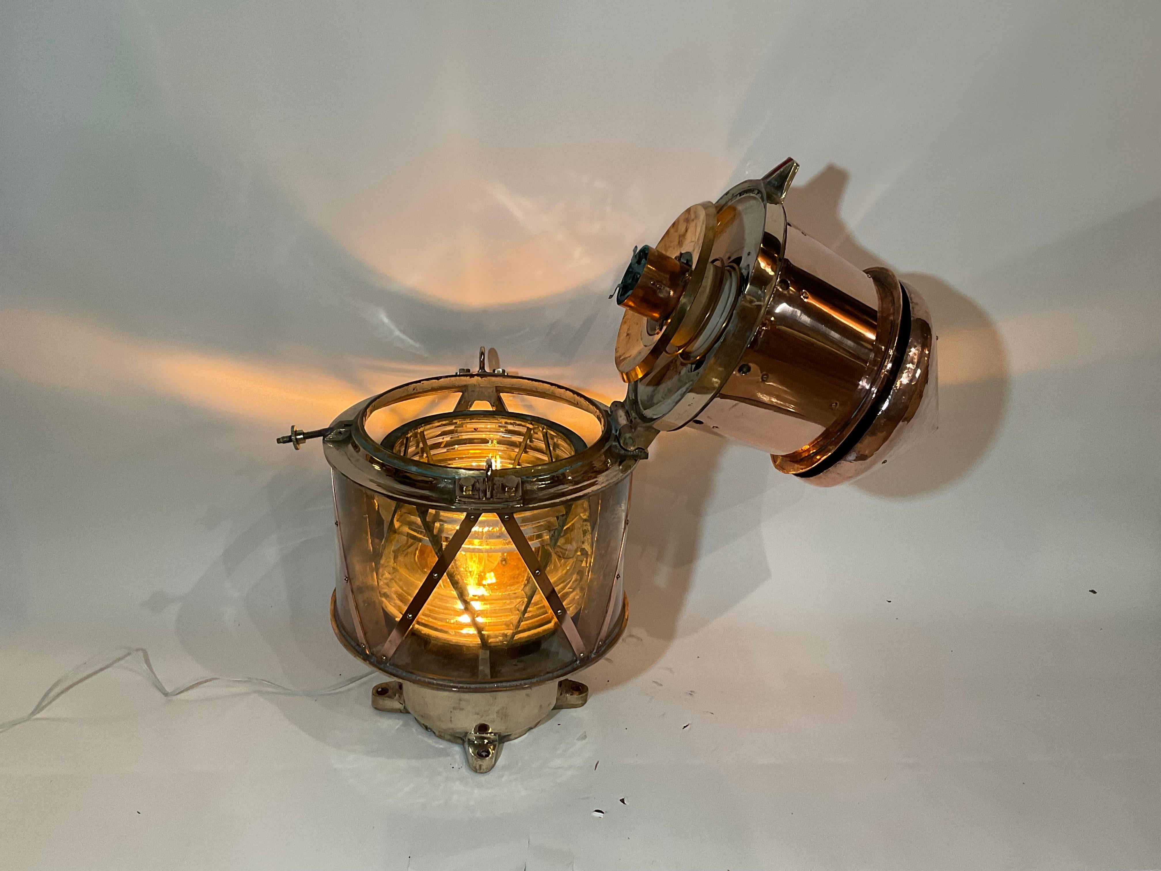 Mid-20th Century Maritime Beacon With Fresnel Lens For Sale