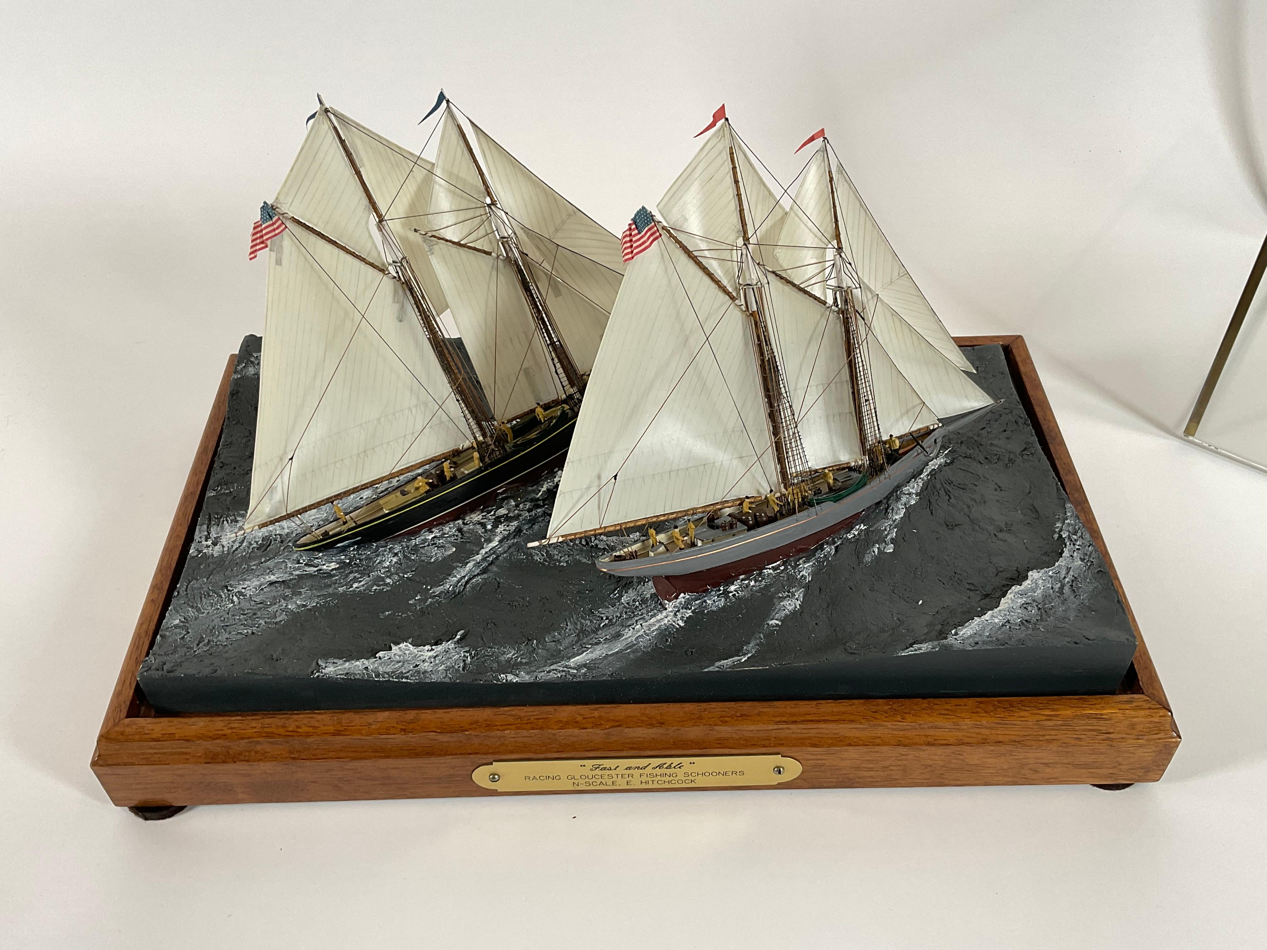 Late 20th Century Maritime Diorama Fast and Able by E Hitchcock