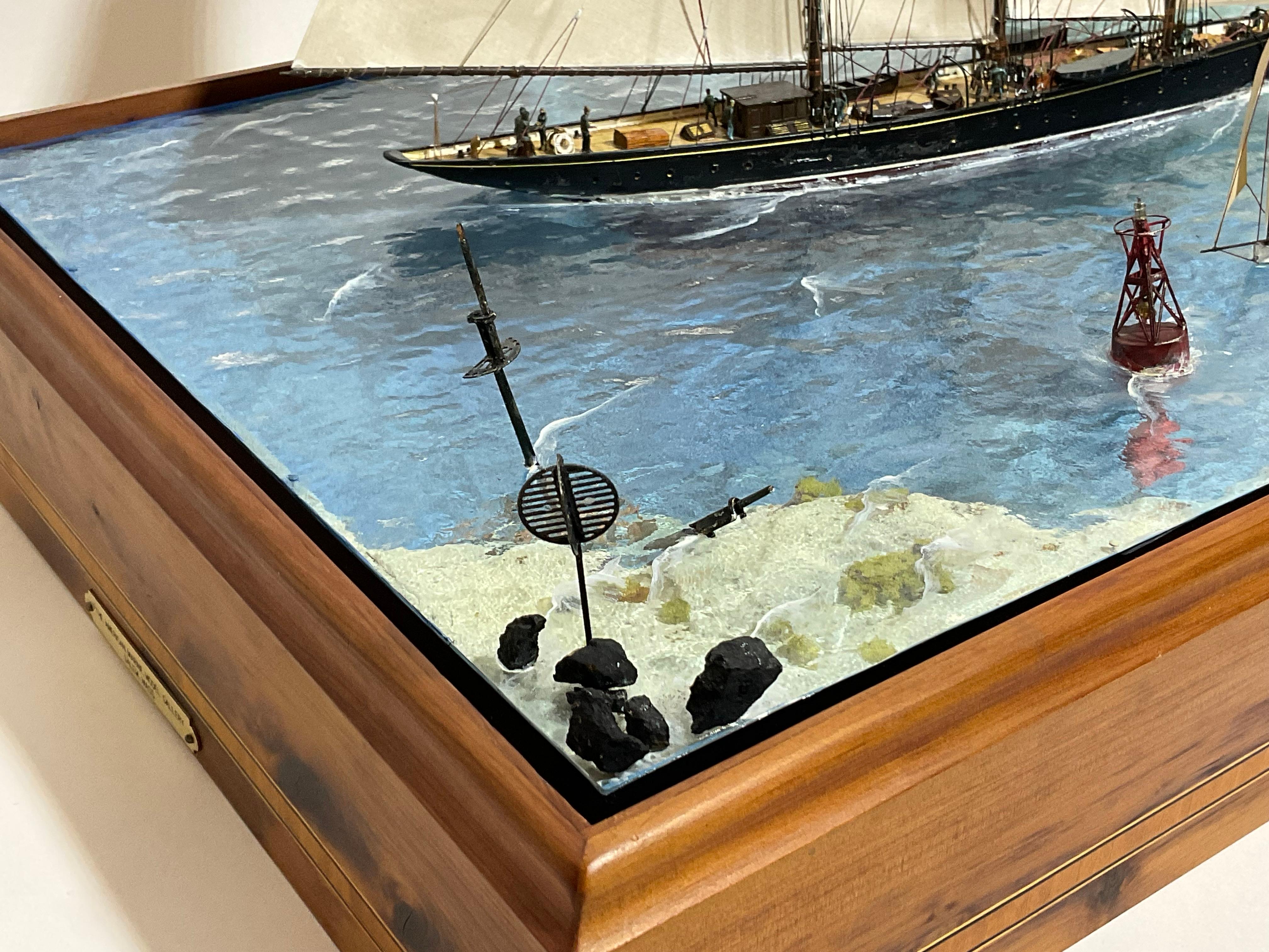 Maritime Diorama of Schooner Yacht Atlantic For Sale 14