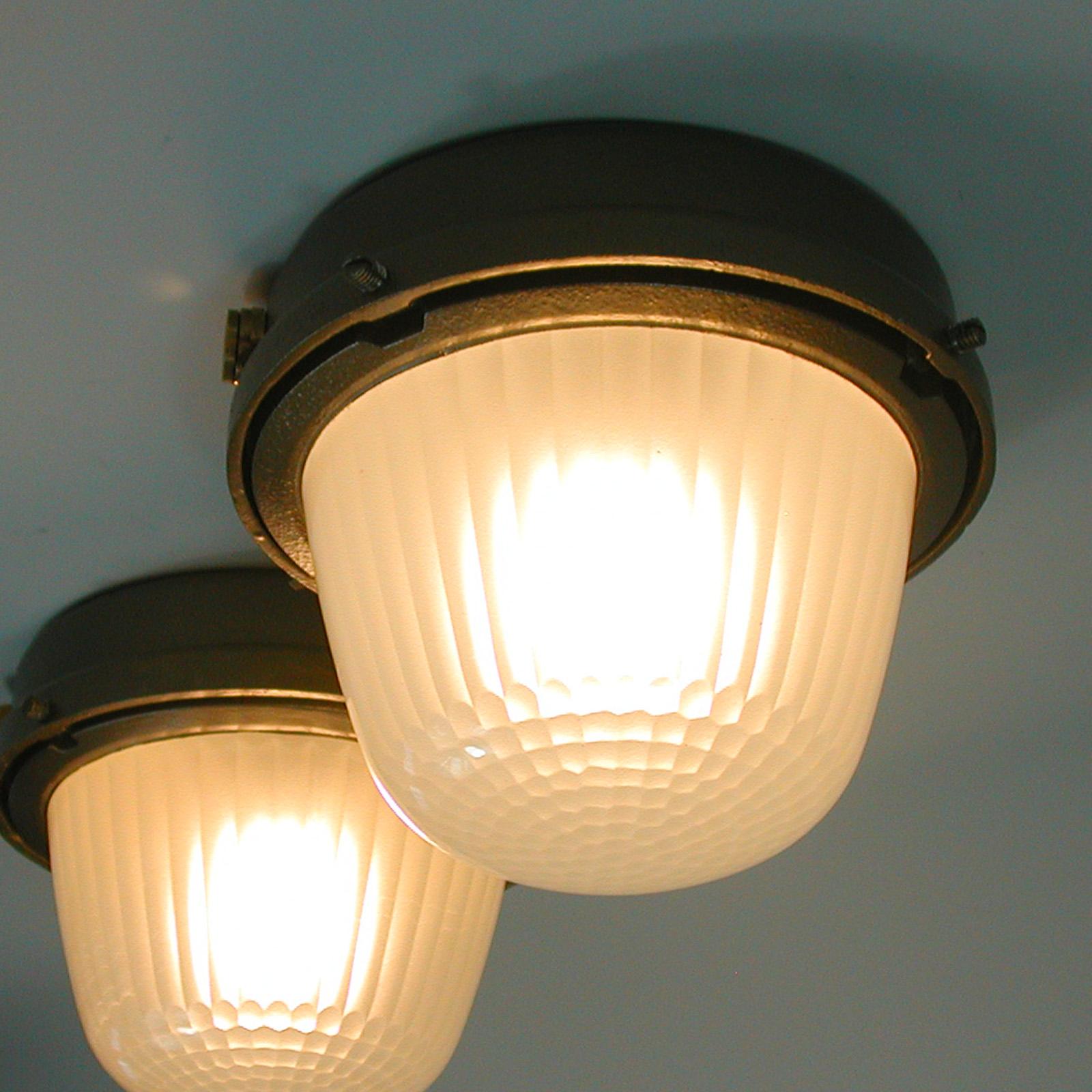 Maritime Holophane Sconces Wall Lights by HOLOPHANE, France 1950s, Set of Two For Sale 10