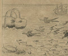 Maritime Life and Flora: Antique Engravings by De Bry, 1601