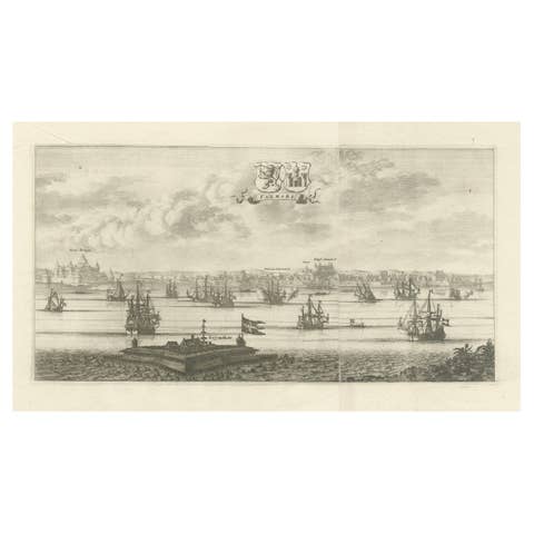 Maritime Majesty: The 17th-Century Skyline of Kalmar in Sweden, 1693