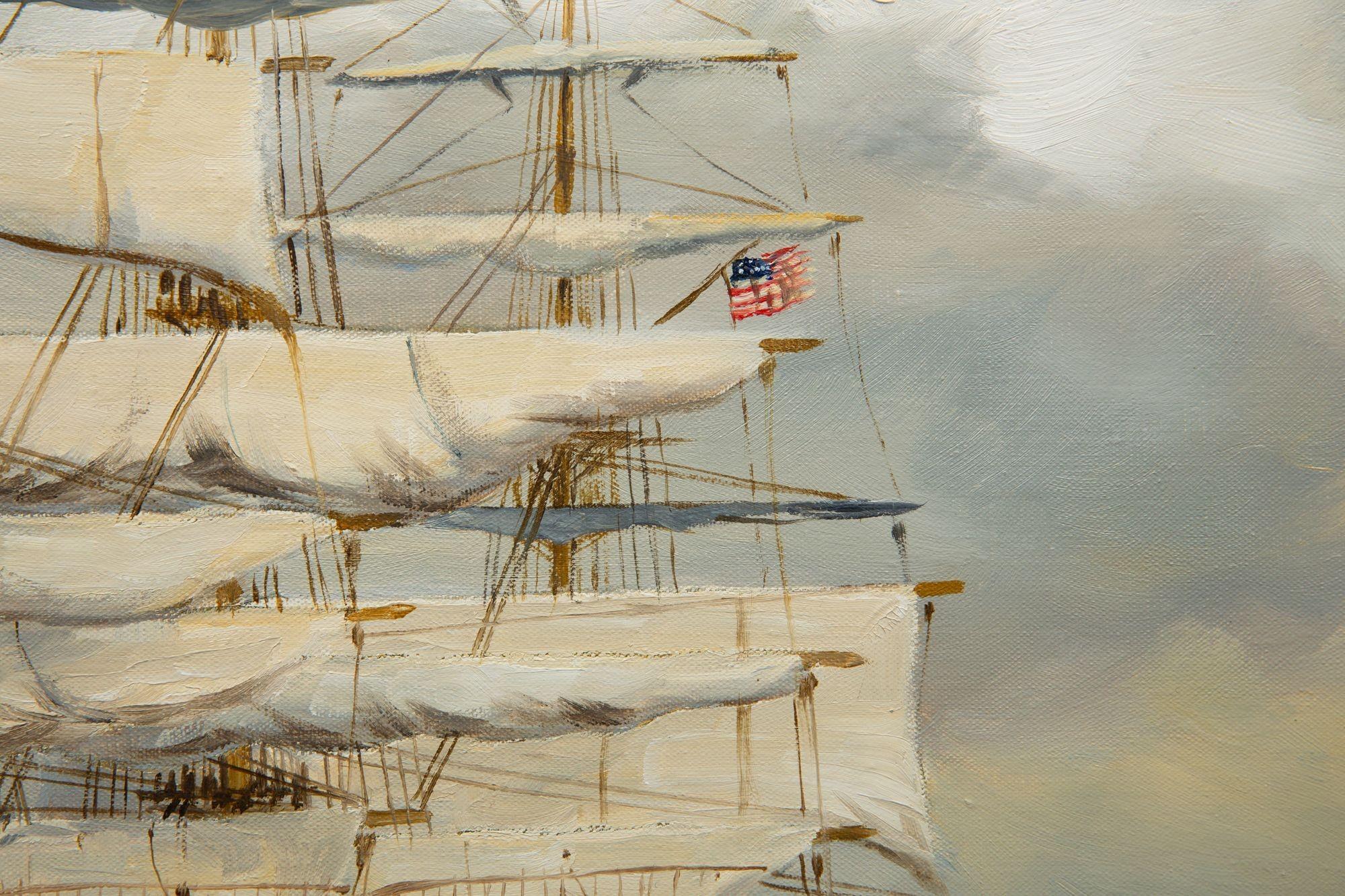 Paesaggio marittimo nautico Henry Scott Pittura a olio 