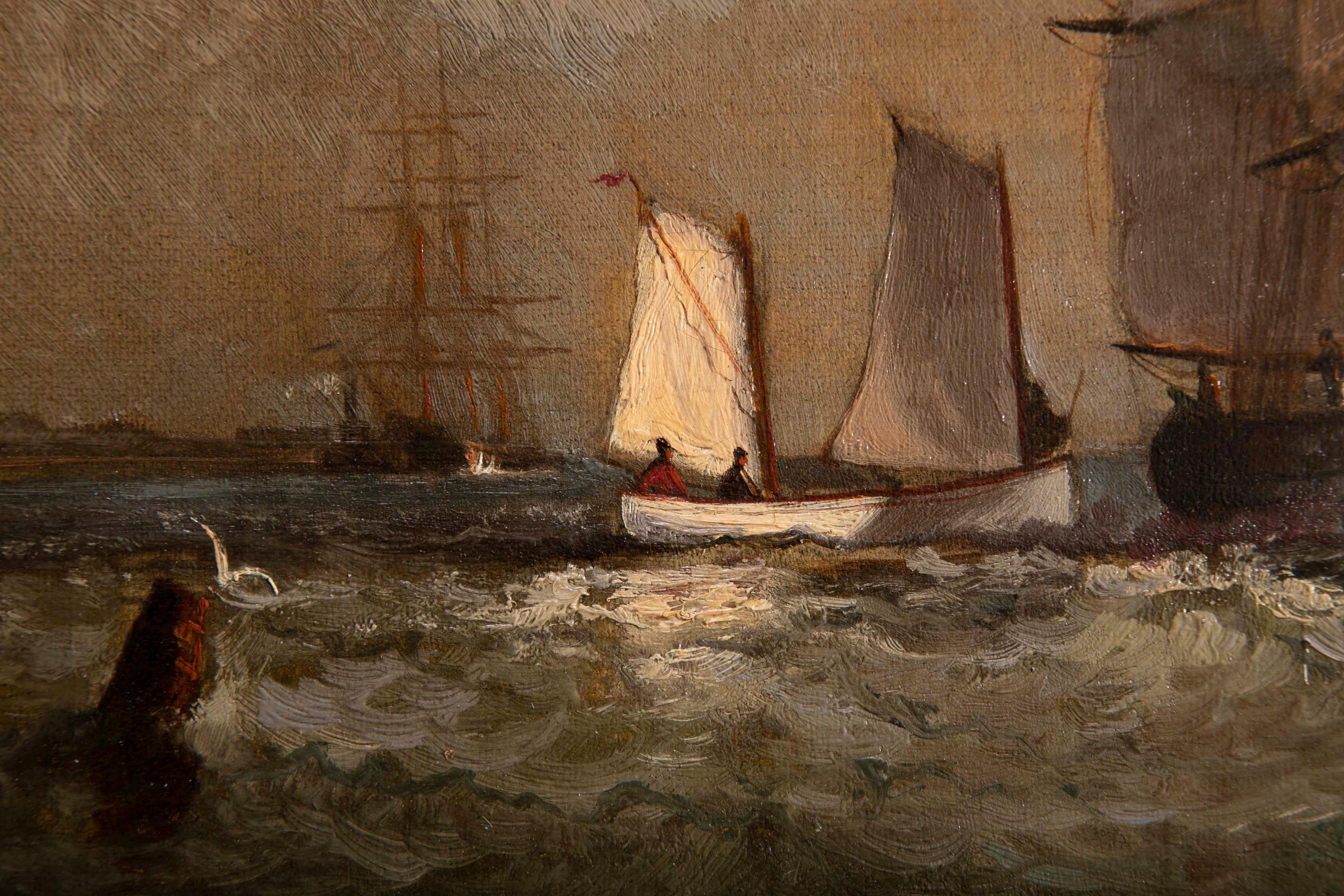 Canvas Maritime Oil Painting by American Marine Artist Marshall Johnson