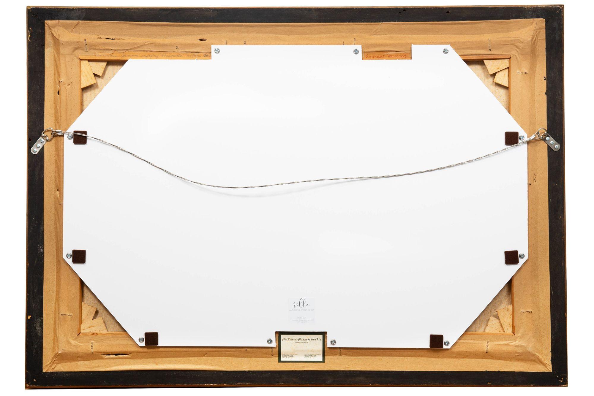 Peinture à l'huile maritime de Shannon battant Chesapeake par Henry Scott R.S.A. en vente 8