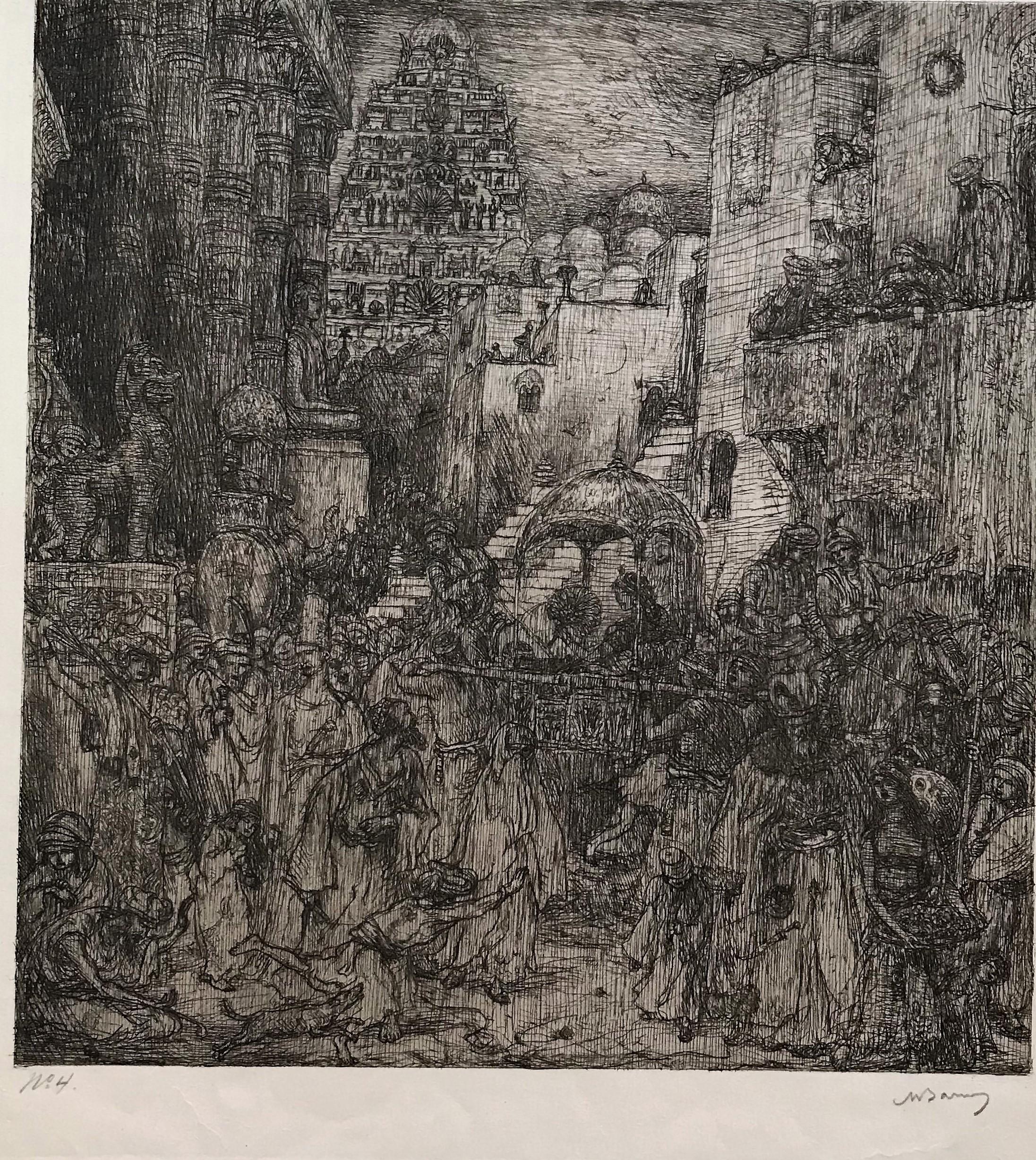 Entry of a Queen - Print by Marius Bauer