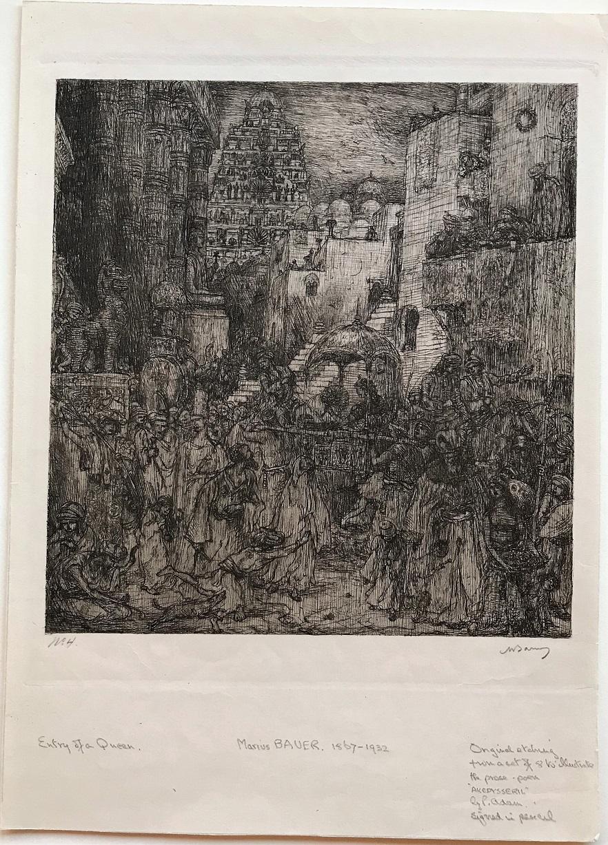 Entry of a Queen - Old Masters Print by Marius Bauer