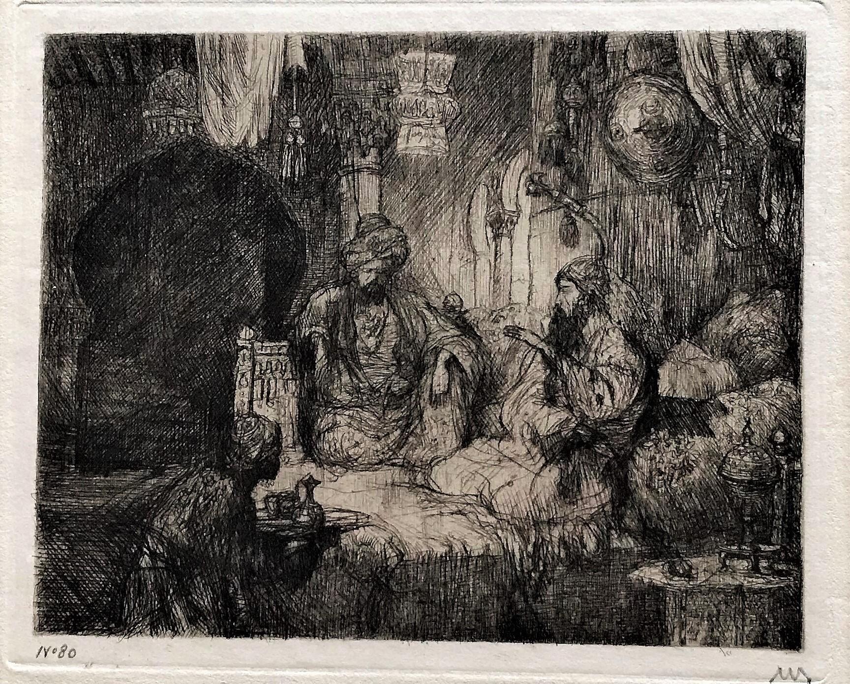 Oriental Interior. - Print by Marius Bauer