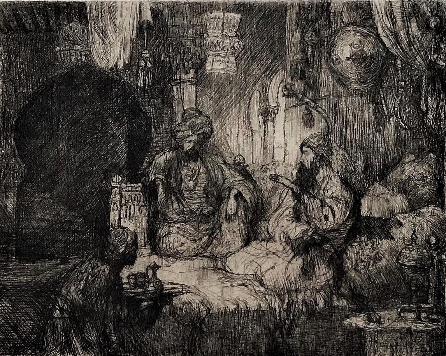 Oriental Interior. - Old Masters Print by Marius Bauer