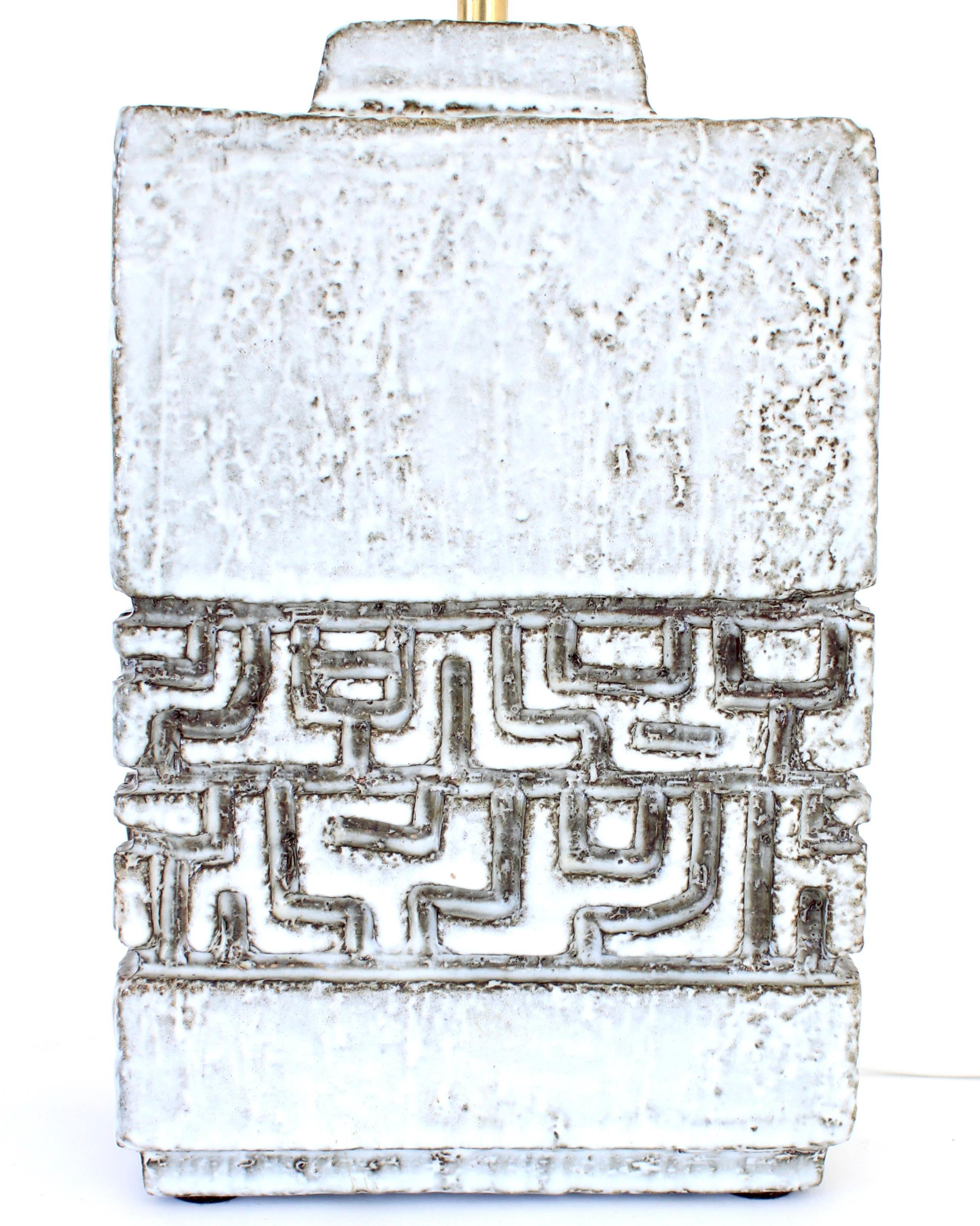 Marius Bessone Lámpara de mesa de cerámica Francia c 1960 - 1970 Vallauris en venta 3