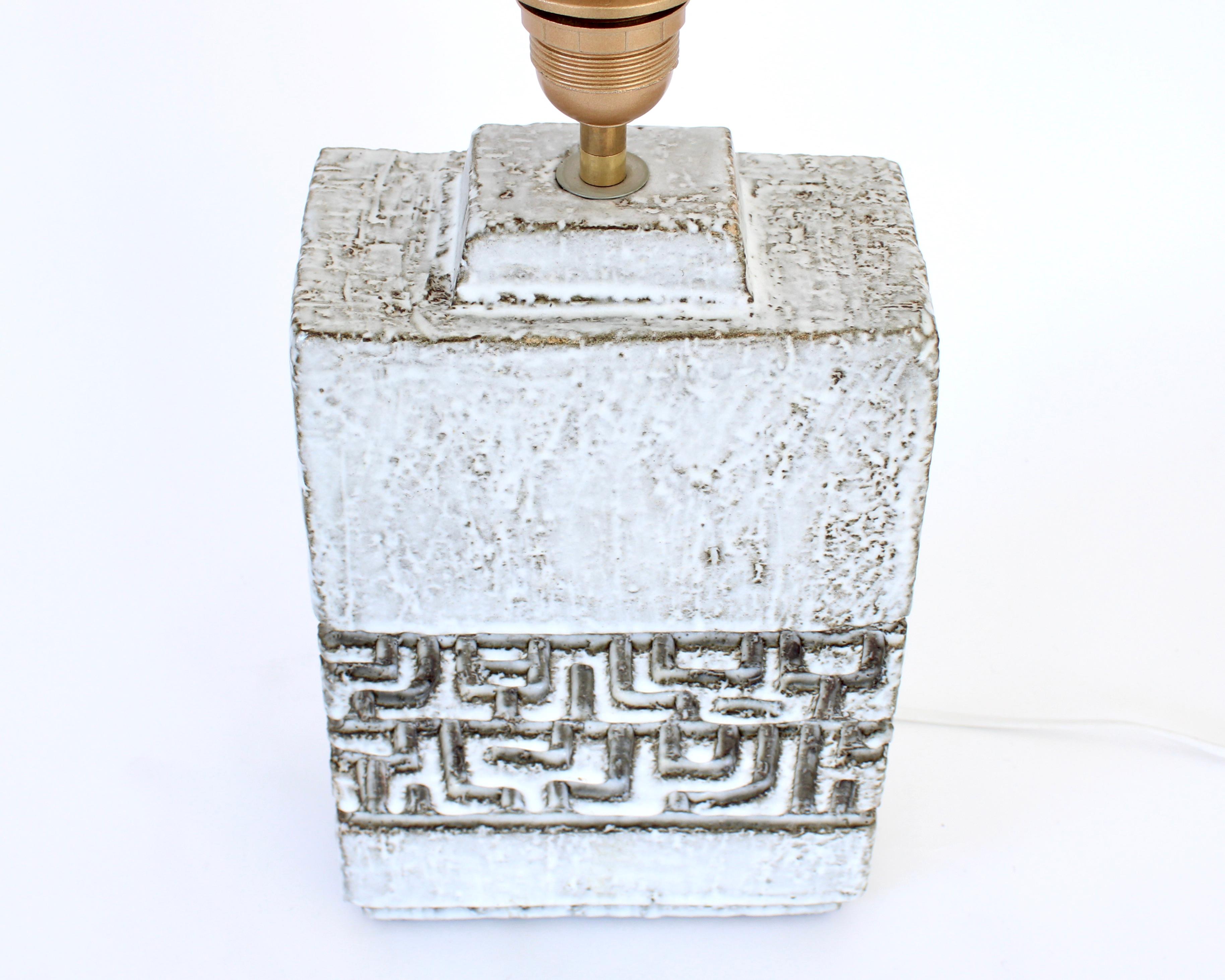 Marius Bessone Ceramic Table Lamp France c 1960 - 1970 Vallauris For Sale 5