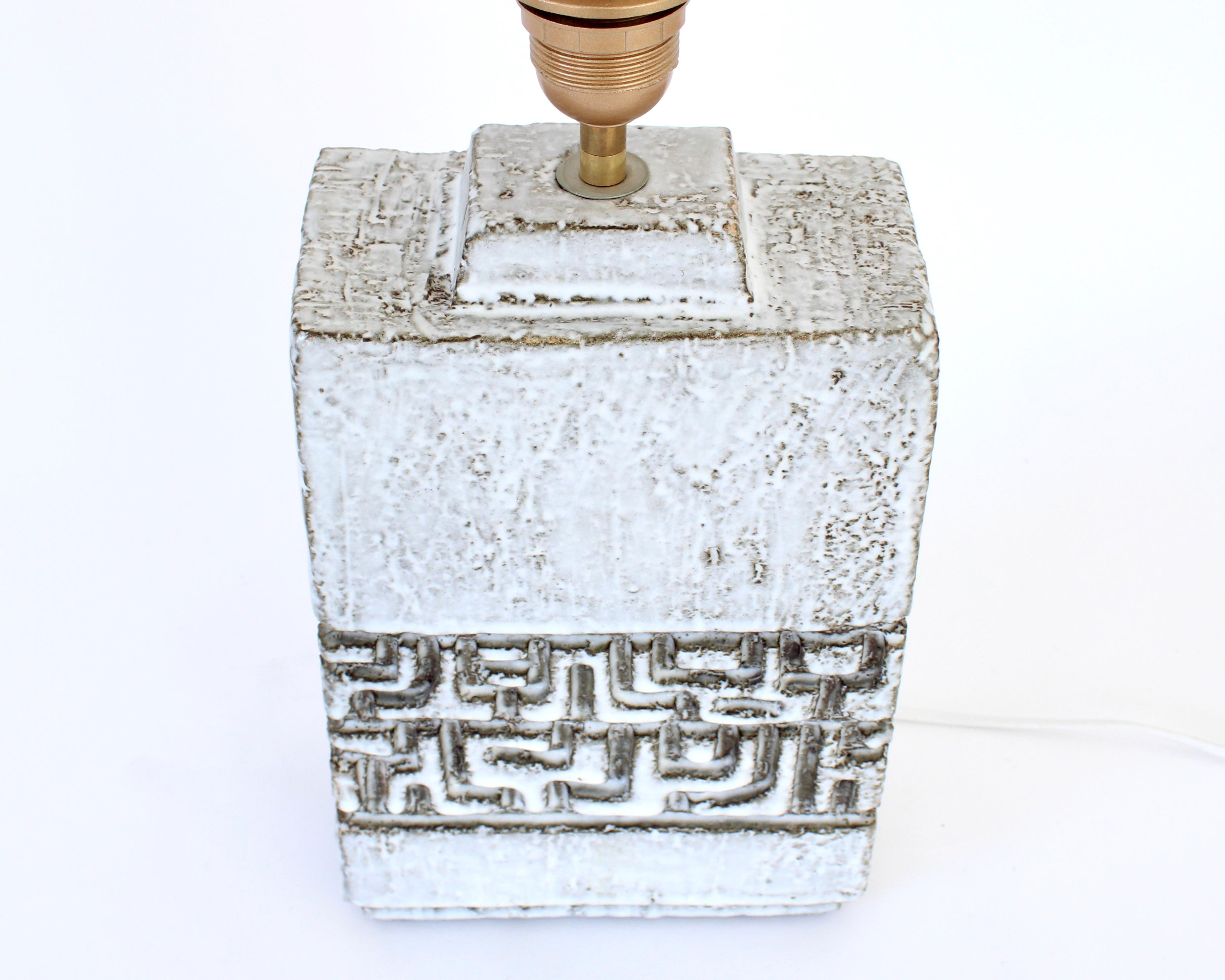 Marius Bessone Lámpara de mesa de cerámica Francia c 1960 - 1970 Vallauris en venta 4