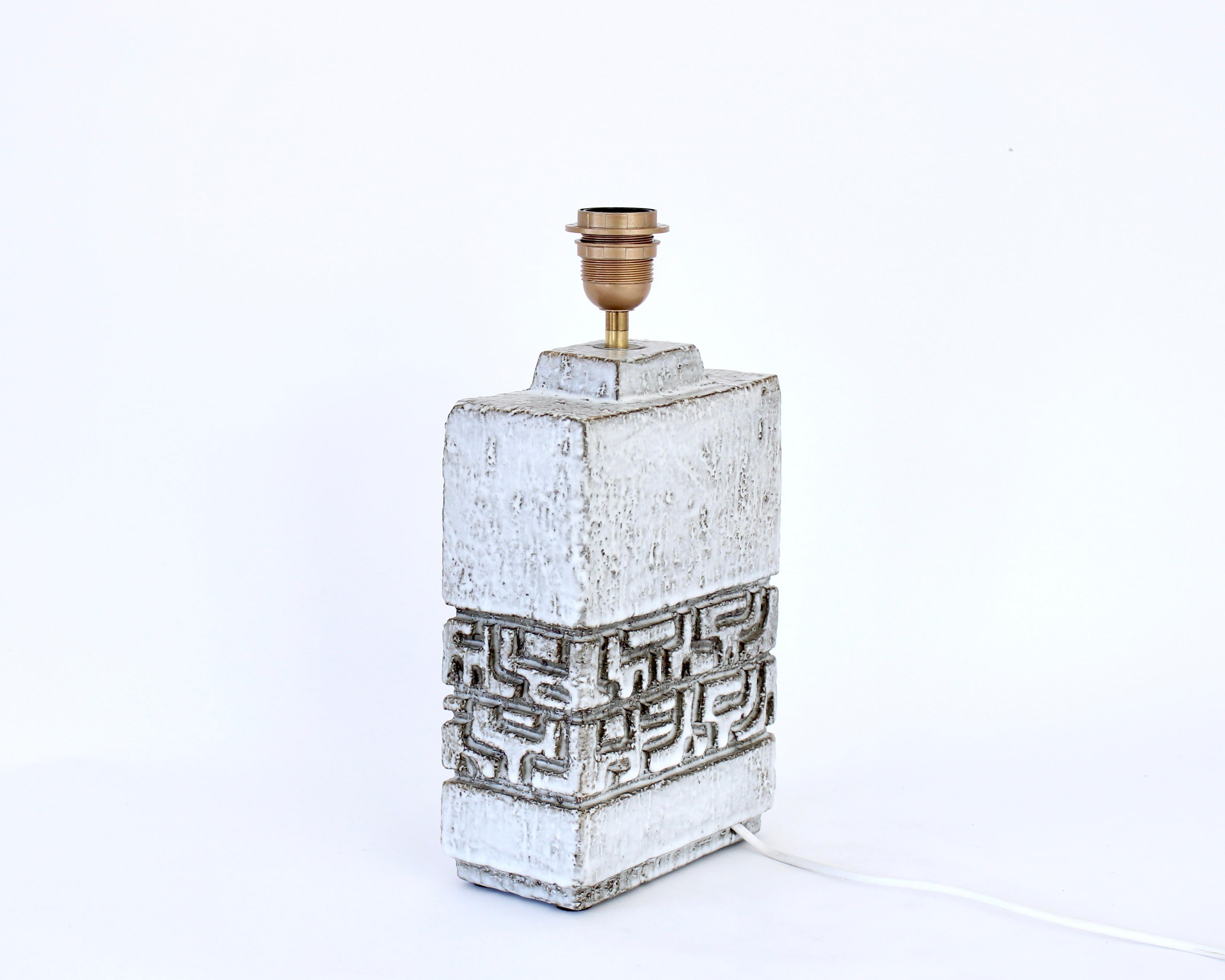 Mid-20th Century Marius Bessone Ceramic Table Lamp France c 1960 - 1970 Vallauris For Sale