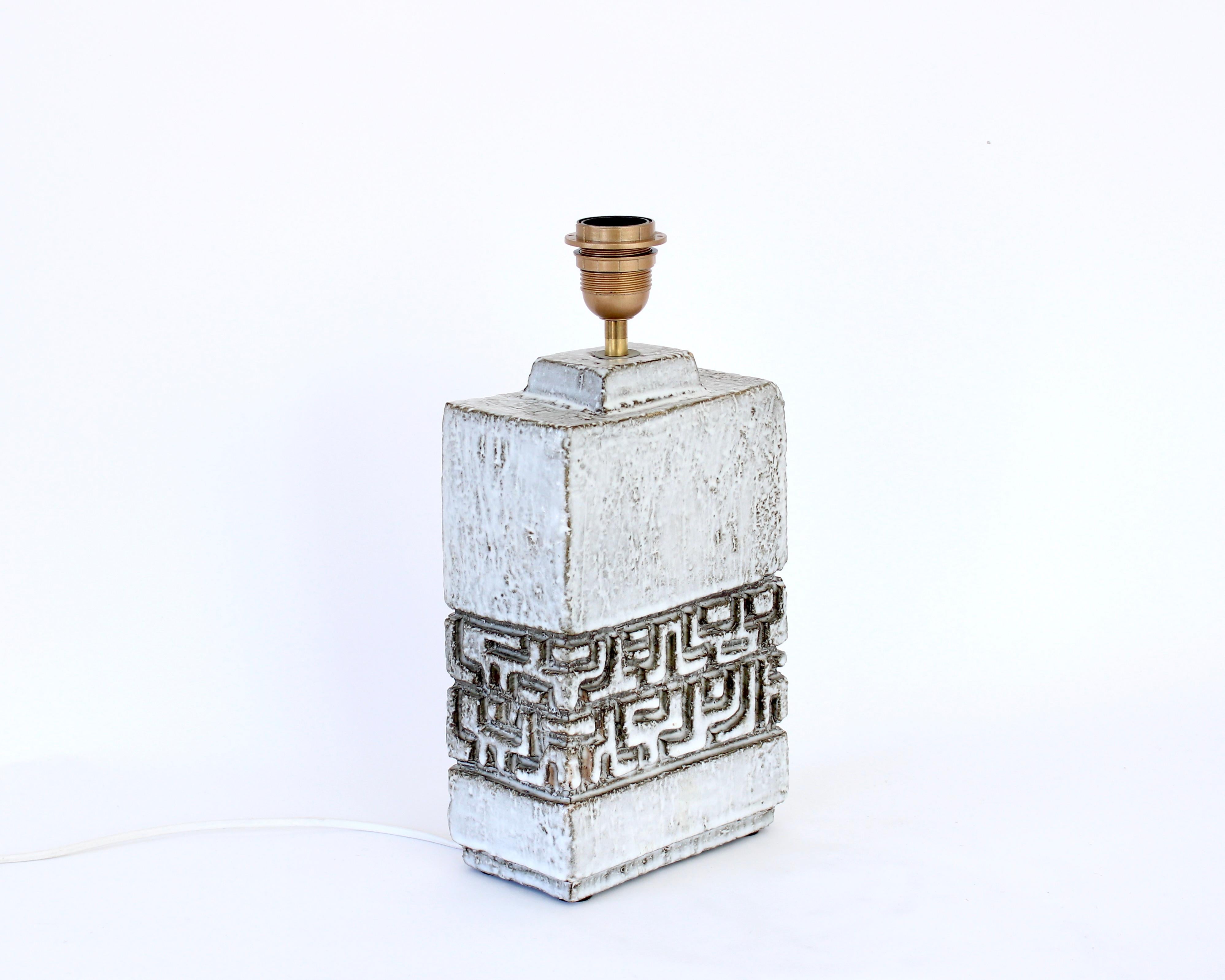 Marius Bessone Ceramic Table Lamp France c 1960 - 1970 Vallauris For Sale 3