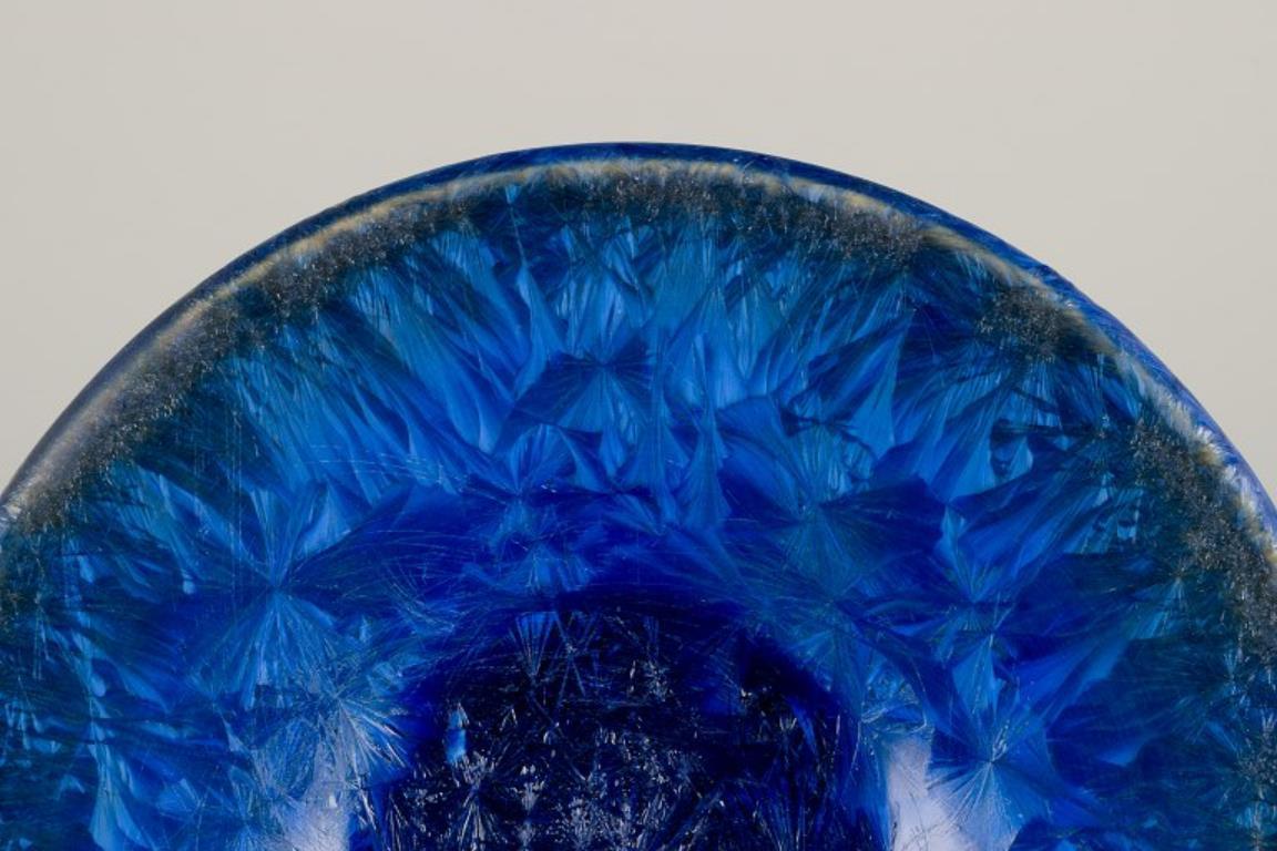 Smaltato Marius Bessone per Vallauris. Unica ciotola in ceramica con smalto cristallino. in vendita