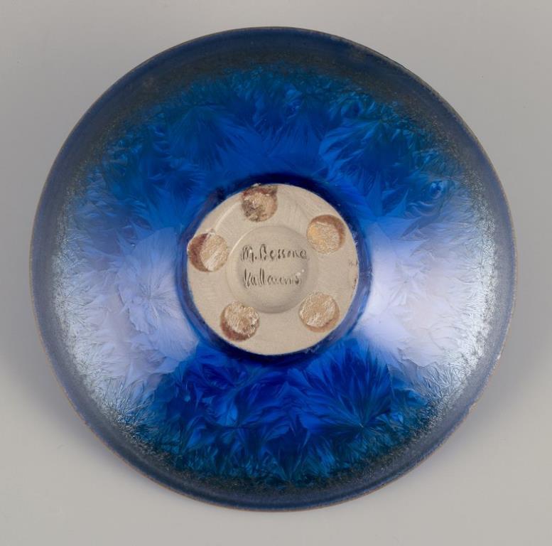 Fine XX secolo Marius Bessone per Vallauris. Unica ciotola in ceramica con smalto cristallino. in vendita