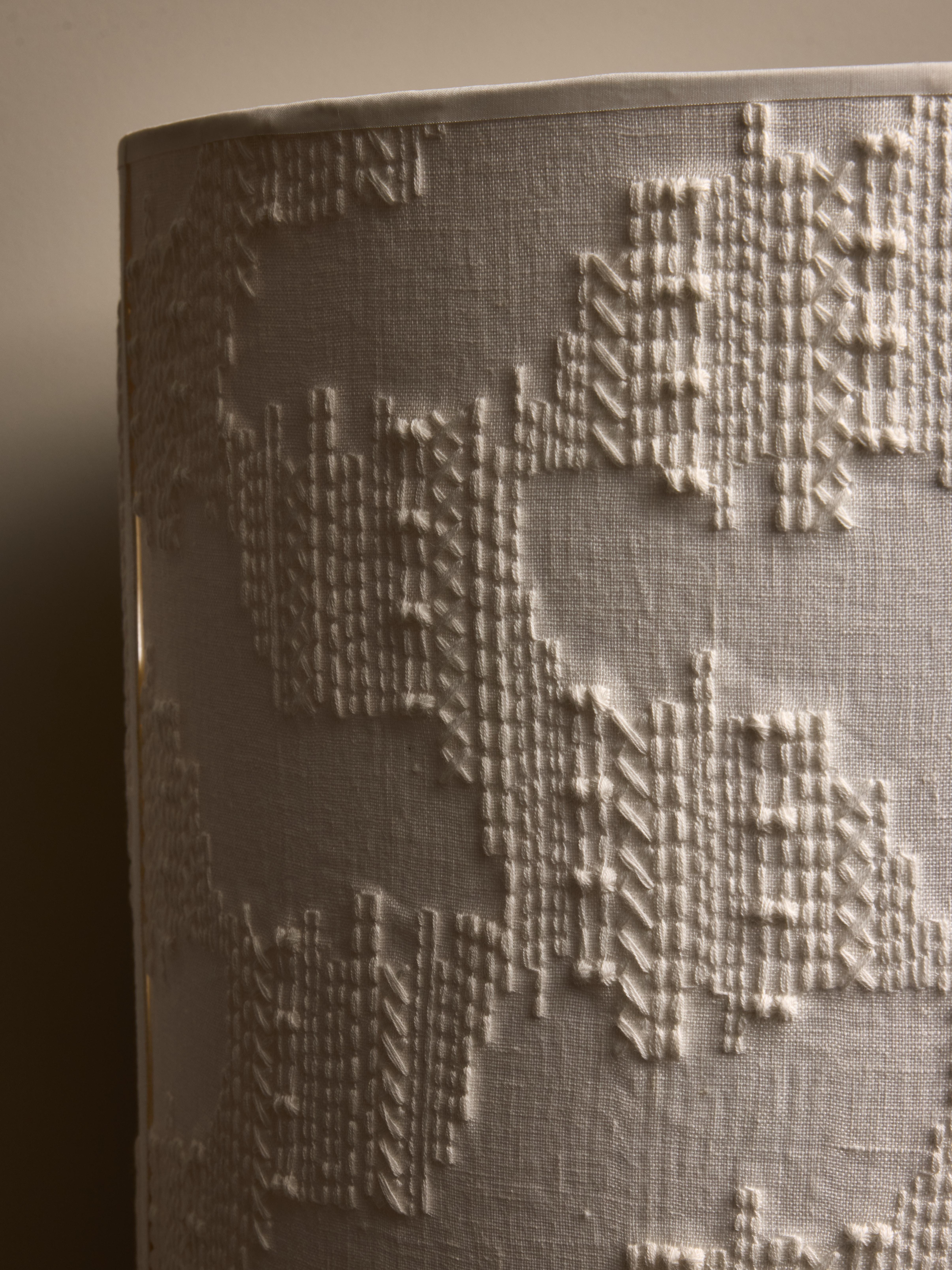Mid-20th Century Marius Bessone Octogonal Ceramic Table Lamp