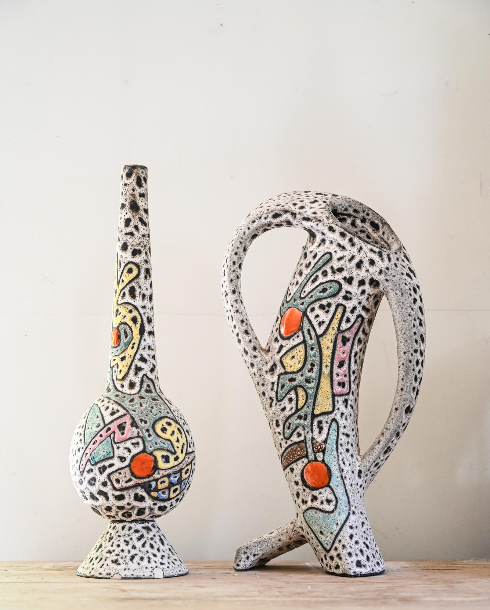 Vaso scultoreo Marius Bessone - Vallauris, 1950 ca. in vendita 3