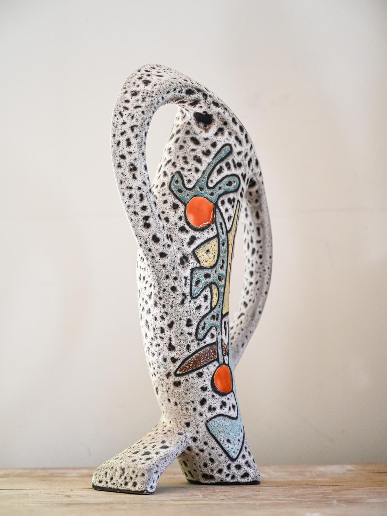 Ceramica Vaso scultoreo Marius Bessone - Vallauris, 1950 ca. in vendita