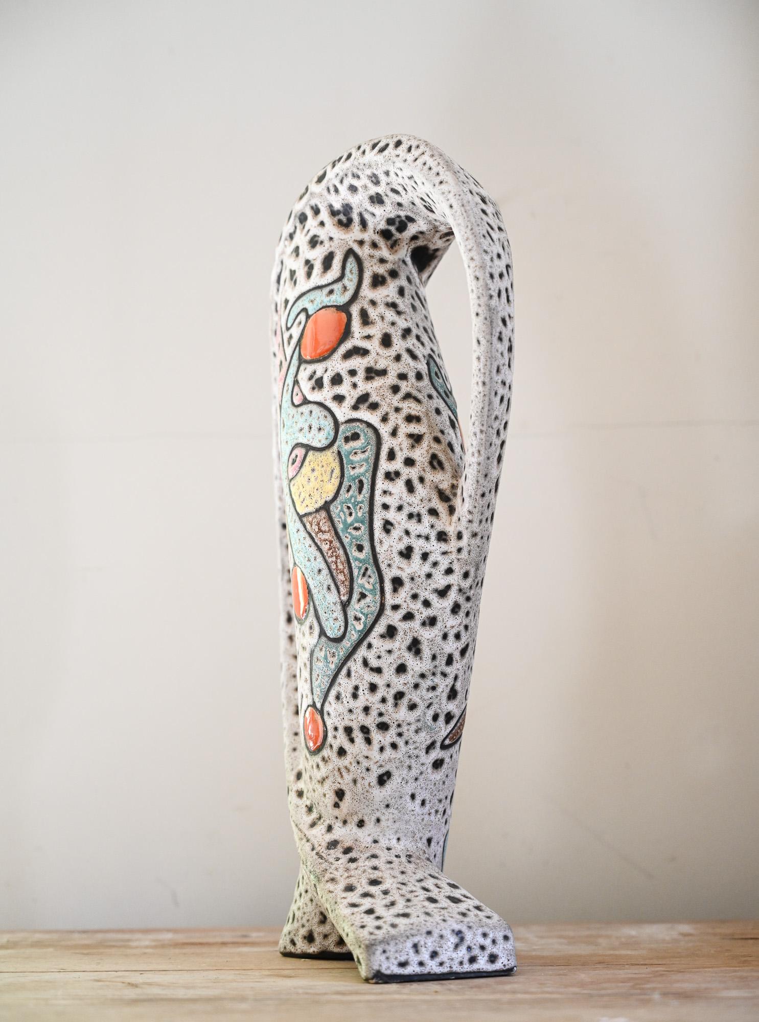 Vaso scultoreo Marius Bessone - Vallauris, 1950 ca. in vendita 1