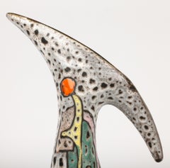 Marius Bessone Vallauris Pichet en poterie d'art sculpturale du milieu du siècle